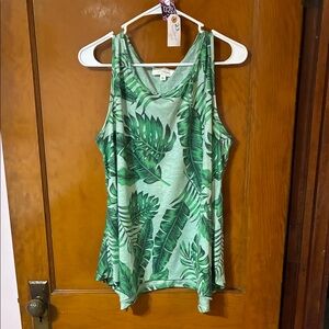 🦄 5/$10 - #23 - Tropical Green Leaf Women's Tank Top